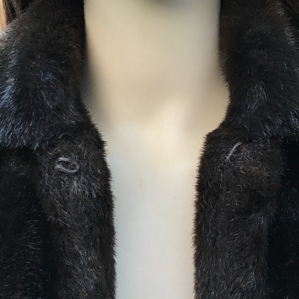FAUX MINK DARK BROWN BEAUTIFUL ANN TAYLOR - Picture 10 of 15